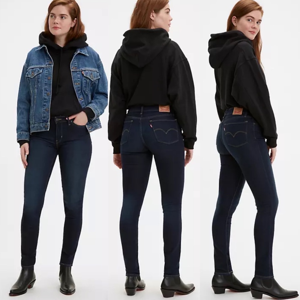 Levis 711 Dark Wash (Indigo Ridge) Skinny Jeans